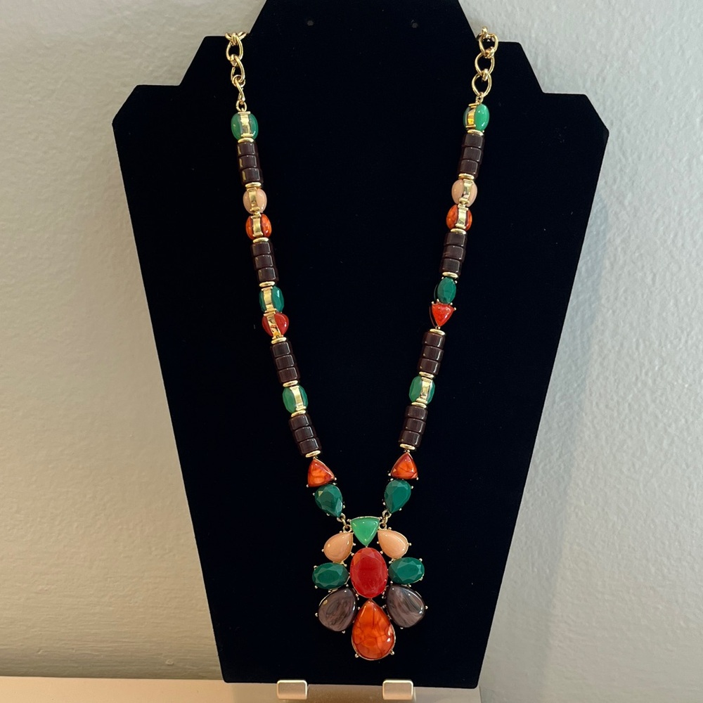 Kate Spade Multicolor Beaded Necklace with Gold Chain